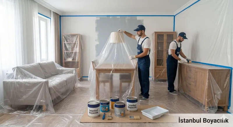Eşyalı ev boyama sürecinde eşya koruma