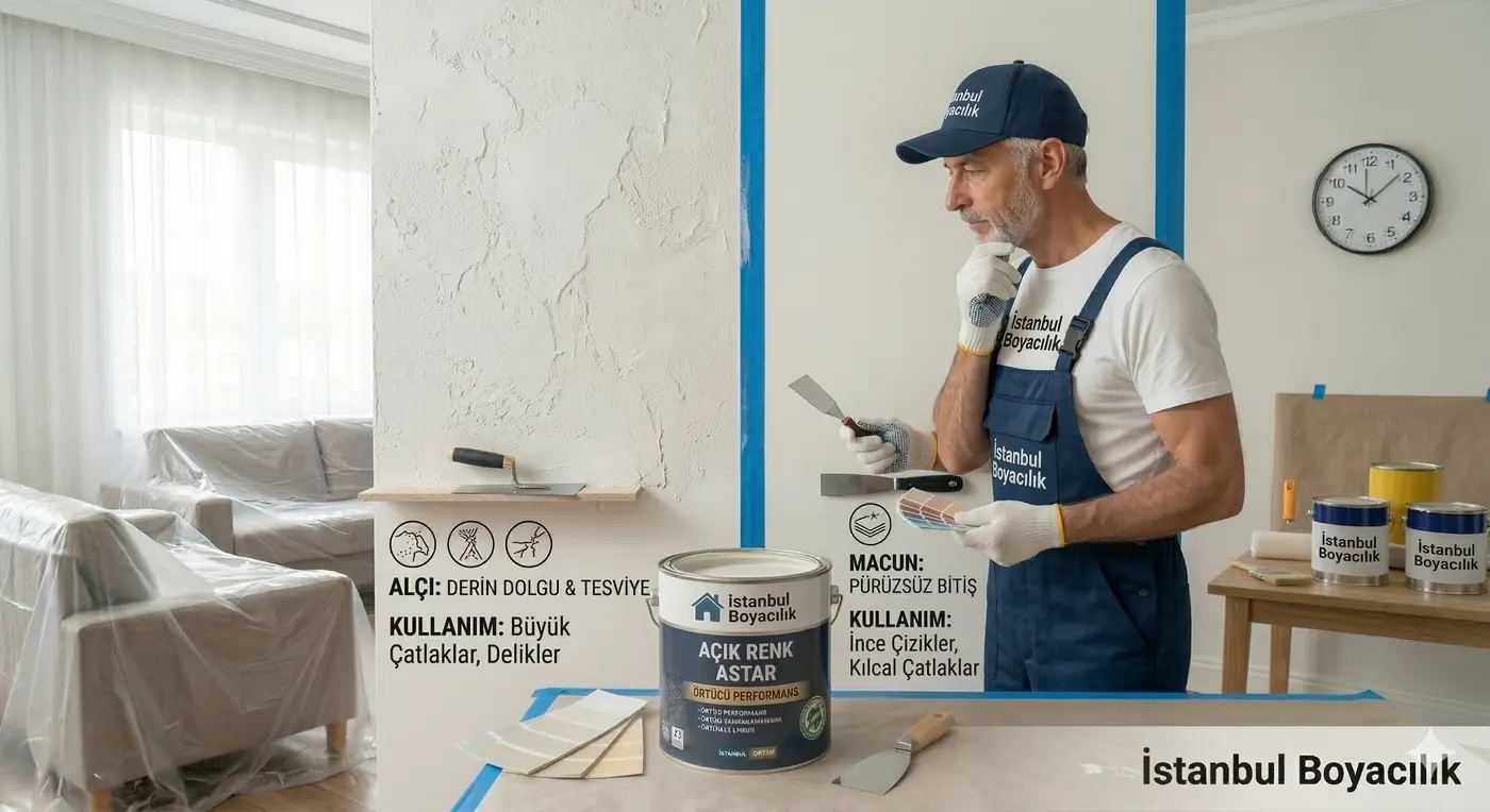 Alçı mı macun mu farkları ve doğru uygulama sırası