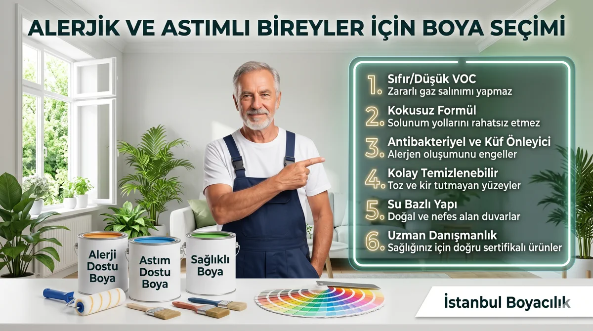 Alerjik ve astımlı bireyler için güvenli boya seçimi
