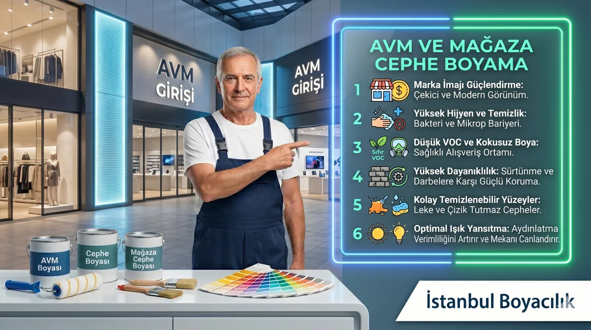 AVM ve mağaza cephe boyama rehberi