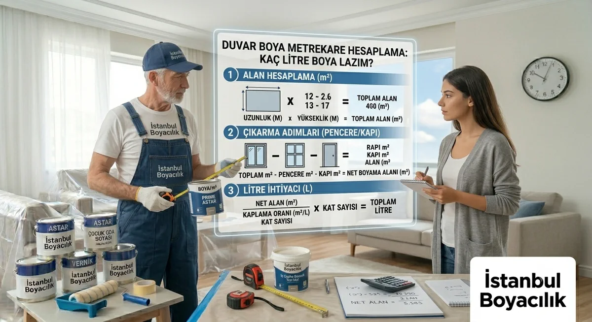 Boya Metrekare Hesaplama: Kaç Litre Boya Lazım?