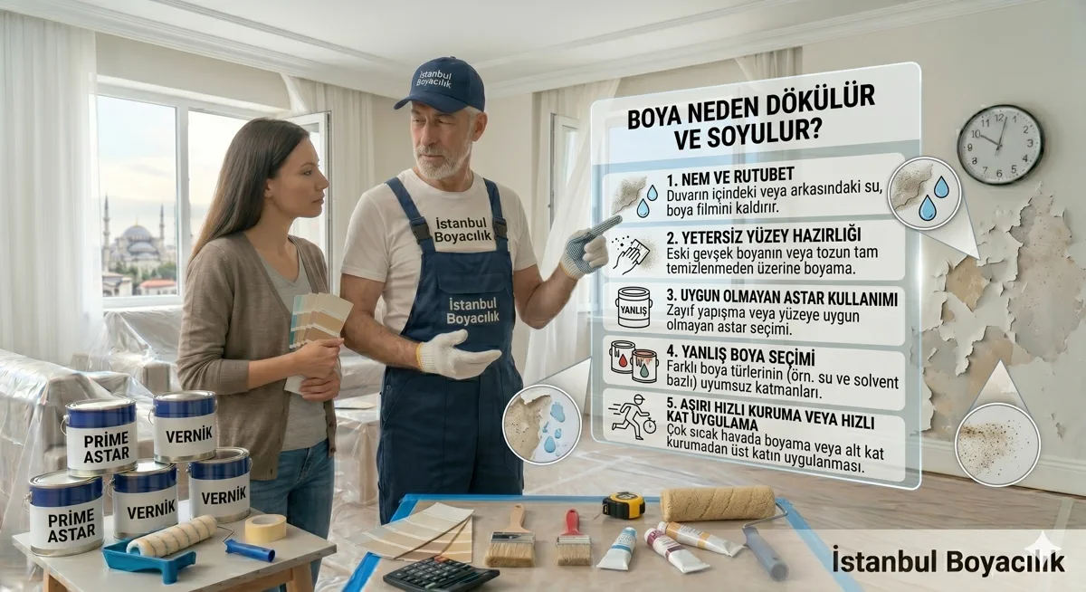 Boya Neden Dökülür ve Soyulur? Nedenleri ve Kalıcı Çözümler
