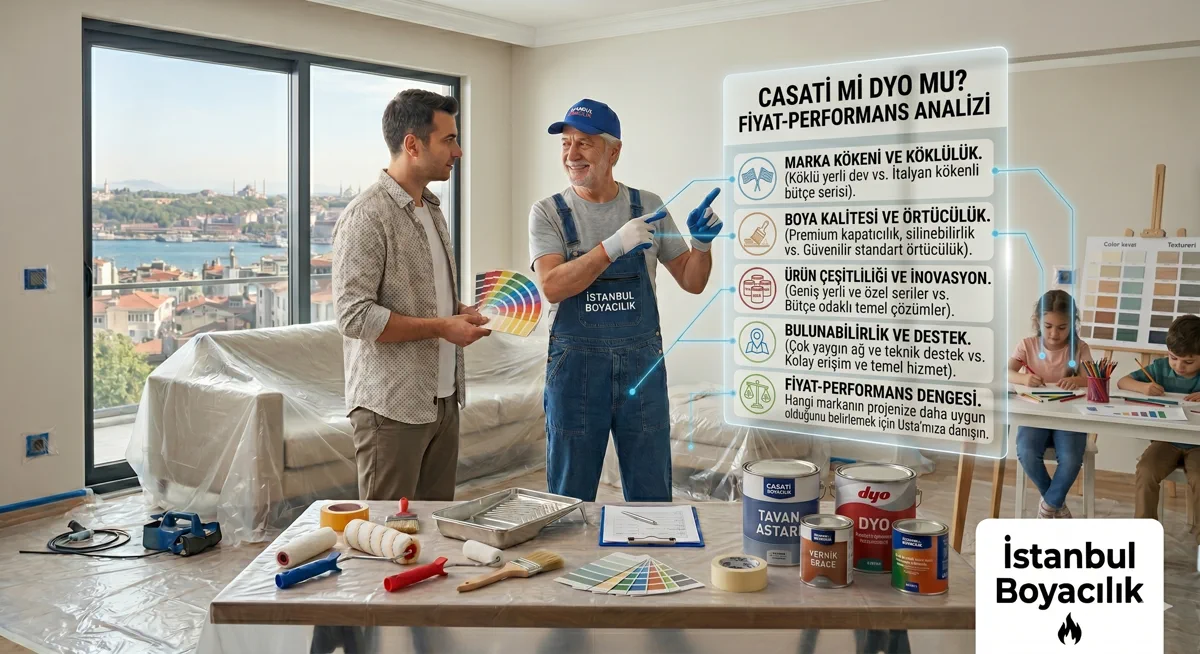 Casati ve DYO boya karşılaştırması 2026