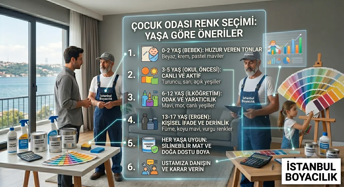Çocuk odası renk seçimi yaşa göre öneriler