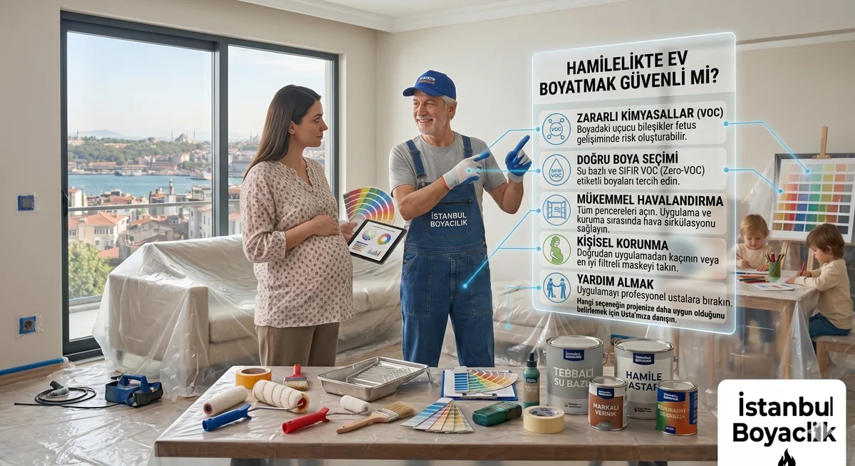 Hamilelikte ev boyatmak ve güvenli boya seçimi