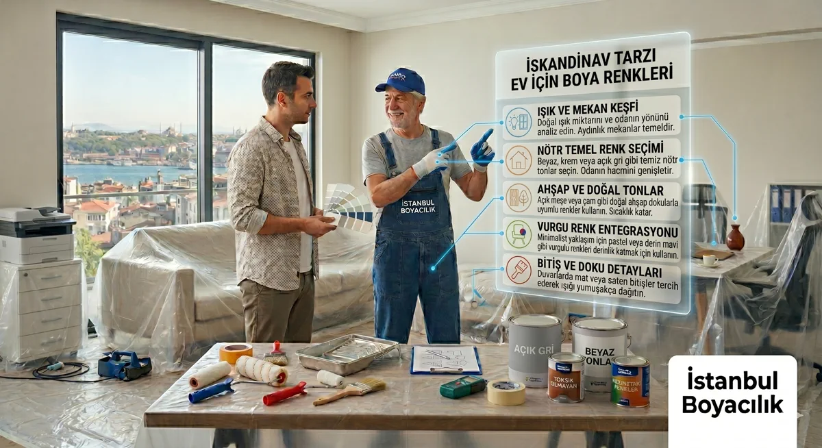 İskandinav tarzı ev — beyaz ve gri tonlar