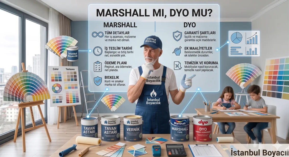 Marshall ve DYO boya marka karşılaştırması