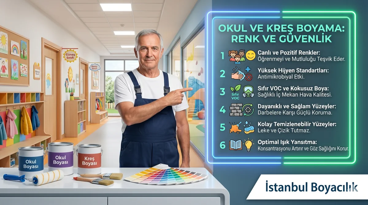 Okul ve kreş boyama renk ve güvenlik rehberi