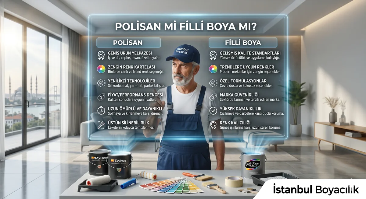 Polisan ve Filli Boya karşılaştırması