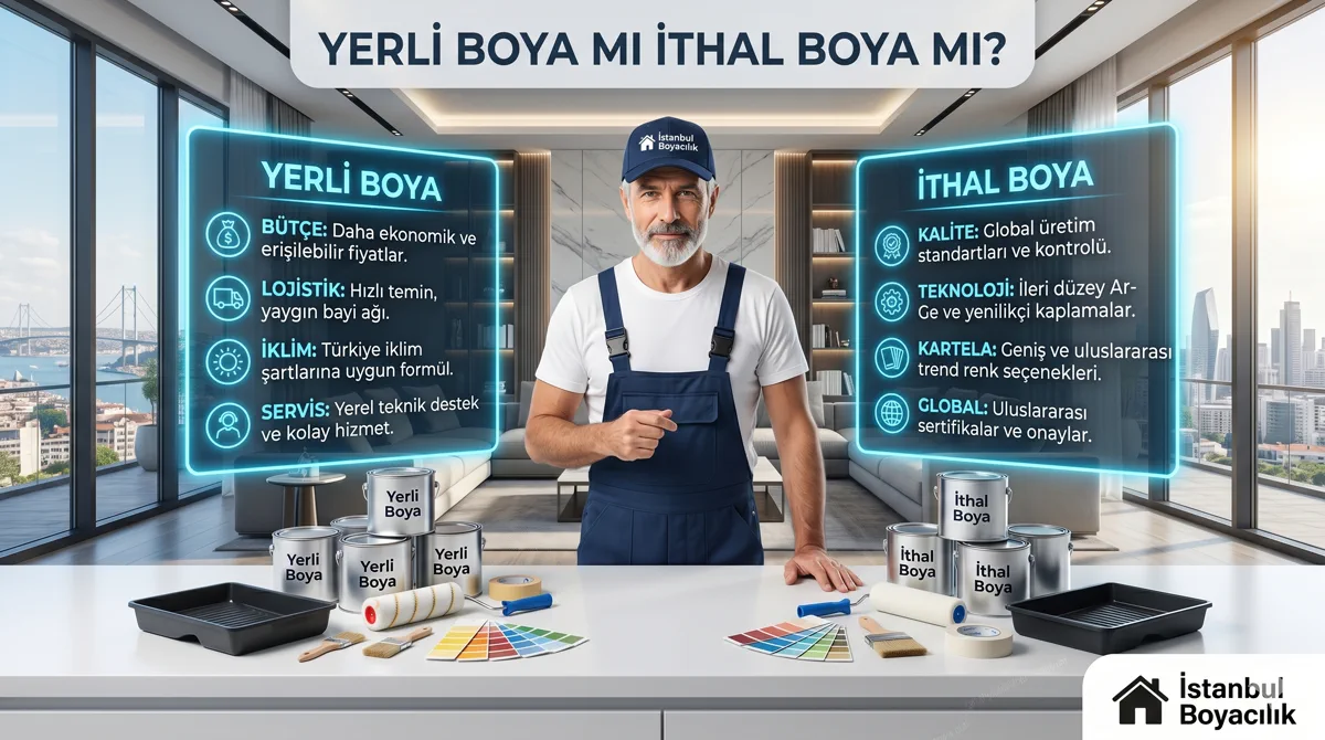 Yerli ve ithal boya markası karşılaştırması